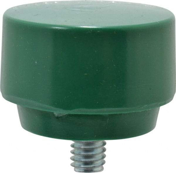 NUPLA - 1-1/2" Face Diam, Grade Tough, Green Hammer Tip/Face - Plastic - Industrial Tool & Supply
