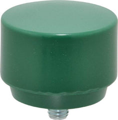 NUPLA - 2" Face Diam, Grade Tough, Green Hammer Tip/Face - Plastic - Industrial Tool & Supply