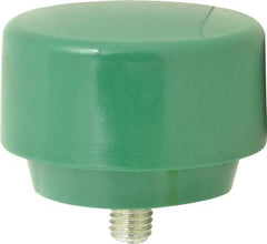 NUPLA - 3" Face Diam, Grade Tough, Green Hammer Tip/Face - Plastic - Industrial Tool & Supply