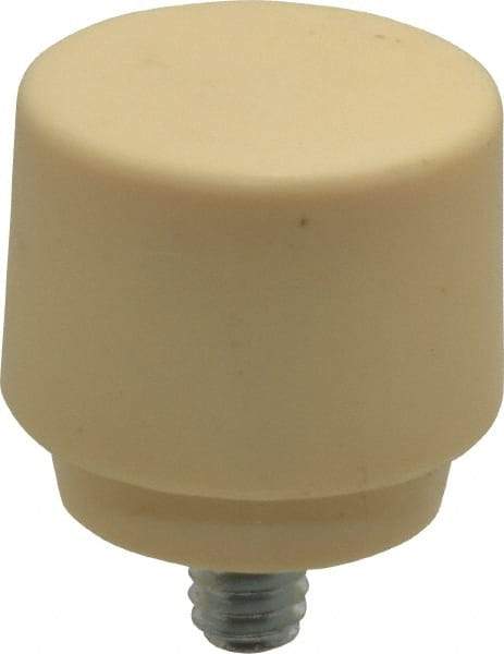 NUPLA - 1" Face Diam, Grade Medium Hard, Cream Hammer Tip/Face - Plastic - Industrial Tool & Supply