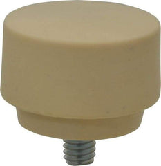 NUPLA - 1-1/2" Face Diam, Grade Medium Hard, Cream Hammer Tip/Face - Plastic - Industrial Tool & Supply