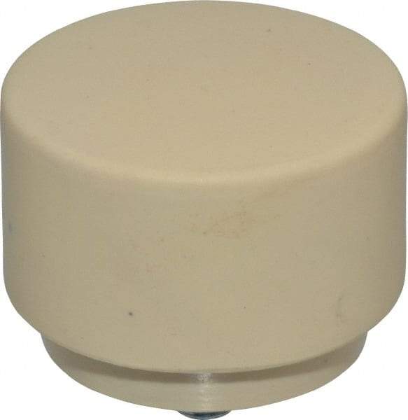NUPLA - 2" Face Diam, Grade Medium Hard, Cream Hammer Tip/Face - Plastic - Industrial Tool & Supply