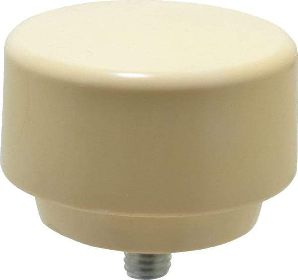 NUPLA - 3" Face Diam, Grade Medium Hard, Cream Hammer Tip/Face - Plastic - Industrial Tool & Supply