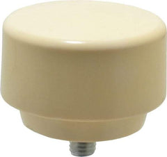 NUPLA - 3" Face Diam, Grade Medium Hard, Cream Hammer Tip/Face - Plastic - Industrial Tool & Supply