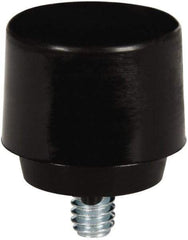NUPLA - 1" Face Diam, Grade Hard, Black Hammer Tip/Face - Plastic - Industrial Tool & Supply