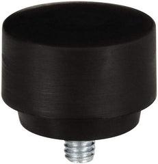 NUPLA - 1-1/2" Face Diam, Grade Hard, Black Hammer Tip/Face - Plastic - Industrial Tool & Supply