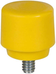 NUPLA - 1" Face Diam, Grade Extra Hard, Yellow Hammer Tip/Face - Plastic - Industrial Tool & Supply