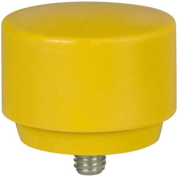 NUPLA - 2" Face Diam, Grade Extra Hard, Yellow Hammer Tip/Face - Plastic - Industrial Tool & Supply