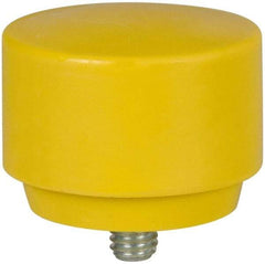 NUPLA - 2" Face Diam, Grade Extra Hard, Yellow Hammer Tip/Face - Plastic - Industrial Tool & Supply