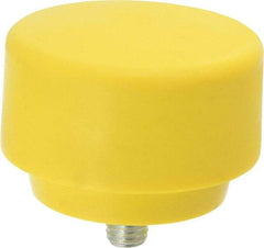 NUPLA - 3" Face Diam, Grade Extra Hard, Yellow Hammer Tip/Face - Plastic - Industrial Tool & Supply