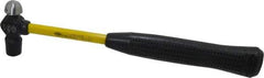NUPLA - 1/4 Lb Head High Carbon Steel Ball Pein Hammer - 11" Fiberglass Handle, 3/4" Face Diam, 11" OAL, Fiberglass with Cushion Grip - Industrial Tool & Supply