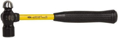 NUPLA - 1/2 Lb Head High Carbon Steel Ball Pein Hammer - 11" Fiberglass Handle, 15/16" Face Diam, 11" OAL, Fiberglass with Cushion Grip - Industrial Tool & Supply