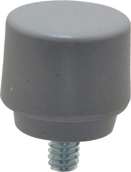 NUPLA - 1" Face Diam, Grade Extra Soft, Gray Soft Face Hammer Tip - Plastic - Industrial Tool & Supply