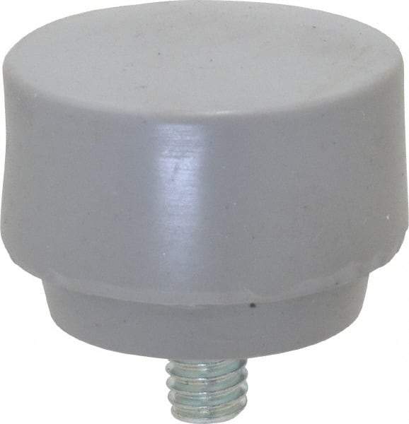 NUPLA - 1-1/2" Face Diam, Grade Extra Soft, Gray Soft Face Hammer Tip - Plastic - Industrial Tool & Supply
