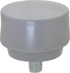 NUPLA - 1-1/2" Face Diam, Grade Extra Soft, Gray Soft Face Hammer Tip - Plastic - Industrial Tool & Supply