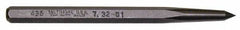 Mayhew - 7/32" Prick Punch - 5" OAL, Steel - Industrial Tool & Supply