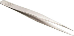 Aven - 4-1/4" OAL 3C-SA Precision Tweezers - Straight, Subminiature Assembly - Industrial Tool & Supply