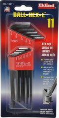 Eklind - 11 Piece L-Key Ball End Hex Key Set - Industrial Tool & Supply