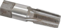 Reiff & Nestor - 3/8-18 NPT Thread, 4 Flute Standard Pipe Tap - 2-9/16" OAL, 1-1/16" Thread Length, 0.7" Shank Diam, Nitride Finish, High Speed Steel - Exact Industrial Supply