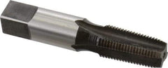 Reiff & Nestor - 1/8-27 NPTF Thread, 4 Flute Standard Pipe Tap - 2-1/8" OAL, 3/4" Thread Length, 7/16" Shank Diam, Nitride Finish, High Speed Steel - Exact Industrial Supply