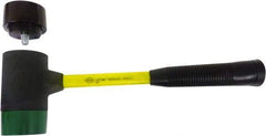 NUPLA - 4-1/2 Lb Head 2-1/2" Face Composite Nonmarring Hammer without Faces - Fiberglass Handle - Industrial Tool & Supply