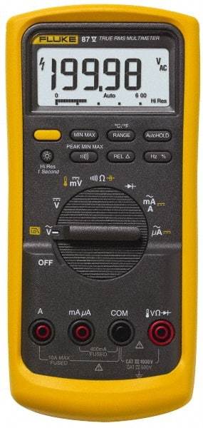 Fluke - 2 Piece, Digital Multimeter Kit - 1,000 Volt Max, 10 Max Amp - Industrial Tool & Supply