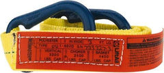 Lift-All - 3' Long x 2" Wide, 3,200 Lb Vertical Capacity, 1 Ply, Polyester Web Sling - 2,500 Lb Choker Capacity, Yellow - Industrial Tool & Supply