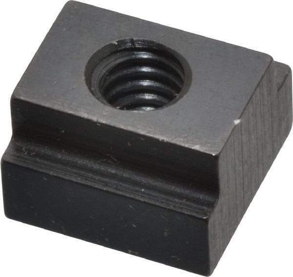 Gibraltar - 1/4-20 Tapped Through T Slot Nut - 3/8" Slot Width, 9/16 x 15/64" Base Width x Height, 9/16 x 3/8" OAL x Height - Industrial Tool & Supply