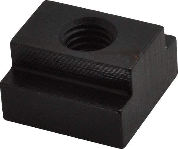 Gibraltar - 1/2-13 Tapped Through T Slot Nut - 3/4" Slot Width, 1-1/4 x 15/32" Base Width x Height, 1-1/4 x 3/4" OAL x Height - Industrial Tool & Supply