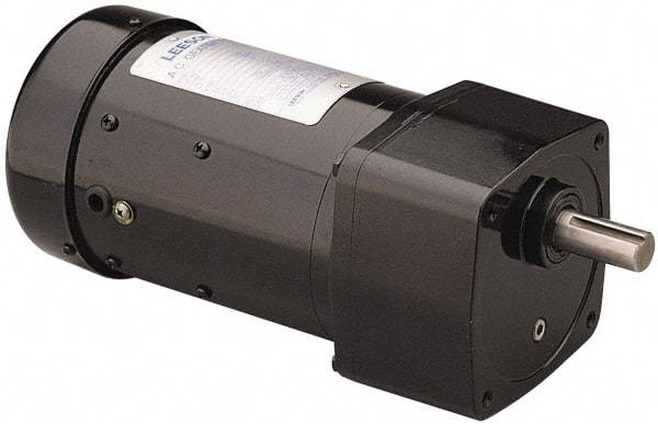 Leeson - 115/230 VAC, 59 RPM, 29:1 Gear Ratio, Parallel Gearmotor - 42 Frame, 135 Torque, TEFC Enclosure - Industrial Tool & Supply