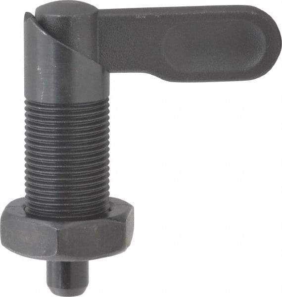 Gibraltar - M20x1.5, 35mm Thread Length, Straight Cam Action Indexing Plunger - 20mm Body Diam, 35mm Body Length, 50mm Handle Length, 12mm Plunger Projection - Industrial Tool & Supply