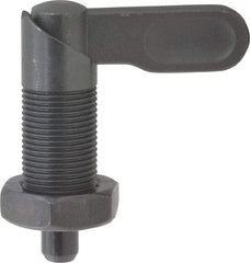 Gibraltar - M20x1.5, 35mm Thread Length, Straight Cam Action Indexing Plunger - 20mm Body Diam, 35mm Body Length, 50mm Handle Length, 12mm Plunger Projection - Industrial Tool & Supply