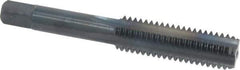 Kennametal - 1/2-13 UNC 3B 4 Flute Oxide Finish High Speed Steel Straight Flute Standard Hand Tap - Bottoming, Right Hand Thread, 3-3/8" OAL, 1-21/32" Thread Length, H3 Limit, Oversize - Exact Industrial Supply