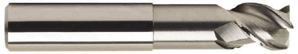 OSG - 1", 3 Flute, Single End, Solid Carbide, 0.09" Corner Radius End Mill - 6" OAL, 45° Helix, Right Hand Flute, 1" LOC, Right Hand Cut, 3-3/8" Extended Reach - Industrial Tool & Supply