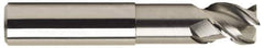 OSG - 1", 3 Flute, Single End, Solid Carbide, 0.09" Corner Radius End Mill - 6" OAL, 45° Helix, Right Hand Flute, 1" LOC, Right Hand Cut, 3-3/8" Extended Reach - Industrial Tool & Supply