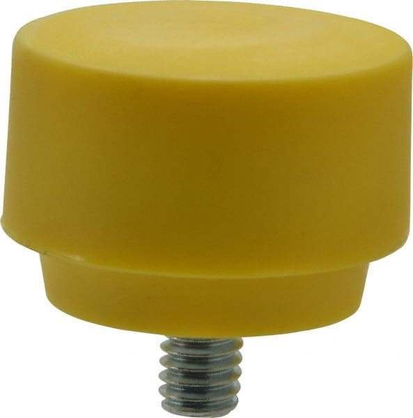 NUPLA - 1-1/2" Face Diam, Grade Extra Hard, Yellow Hammer Tip/Face - Plastic - Industrial Tool & Supply