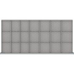 LISTA - 21-Compartment Drawer Divider Layout for 3.15" High Drawers - Industrial Tool & Supply