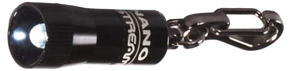 Streamlight - Water Resistant, Aluminum Mini Flashlight - 10 Lumens, 8 hr Runtime, White LED Bulb, Black Body, 4 Button/Coin Cell Batteries Included - Industrial Tool & Supply
