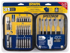 Irwin - 31 Piece, Bit Set - Phillips, Slotted, Square Point - Industrial Tool & Supply