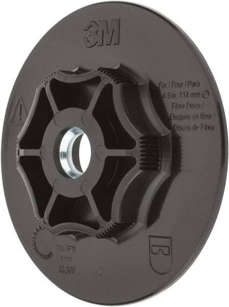 3M - 4-1/2" Diam Quick-Change Disc Backing Pad - Hard Density, 13,300 RPM, TN Compatible - Industrial Tool & Supply