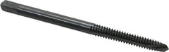 Kennametal - #6-32 UNC, 2 Flute, Oxide Finish, High Speed Steel Spiral Point Tap - Plug Chamfer, Right Hand Thread, 2" OAL, 11/16" Thread Length, 0.141" Shank Diam, 3B Class of Fit - Exact Industrial Supply
