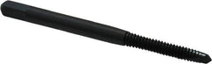 Kennametal - #8-32 UNC, 2 Flute, Oxide Finish, High Speed Steel Spiral Point Tap - Plug Chamfer, Right Hand Thread, 2.13" OAL, 3/4" Thread Length, 0.168" Shank Diam, 2B Class of Fit - Exact Industrial Supply