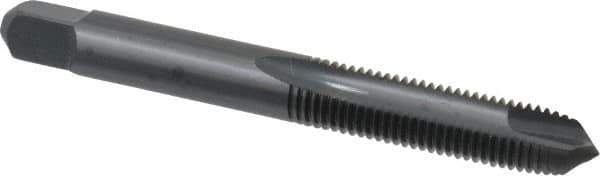 Kennametal - 5/16-24 UNF, 2 Flute, Oxide Finish, High Speed Steel Spiral Point Tap - Plug Chamfer, Right Hand Thread, 2.72" OAL, 1-1/8" Thread Length, 0.318" Shank Diam, 3B Class of Fit - Exact Industrial Supply