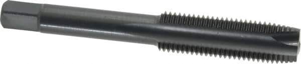 Kennametal - 7/16-20 UNF, 3 Flute, Oxide Finish, High Speed Steel Spiral Point Tap - Plug Chamfer, Right Hand Thread, 3.16" OAL, 1-7/16" Thread Length, 0.323" Shank Diam - Exact Industrial Supply