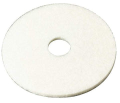 3M - Spray Buffing Pad - 20" Machine, White Pad, Polyester - Industrial Tool & Supply