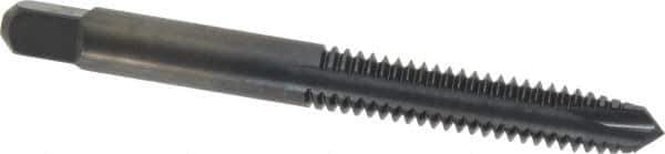 Kennametal - 1/4-20 UNC, 3 Flute, Nitride/Oxide Finish, High Speed Steel Spiral Point Tap - Plug Chamfer, Right Hand Thread, 2-1/2" OAL, 1" Thread Length, 0.255" Shank Diam, 3B Class of Fit - Exact Industrial Supply
