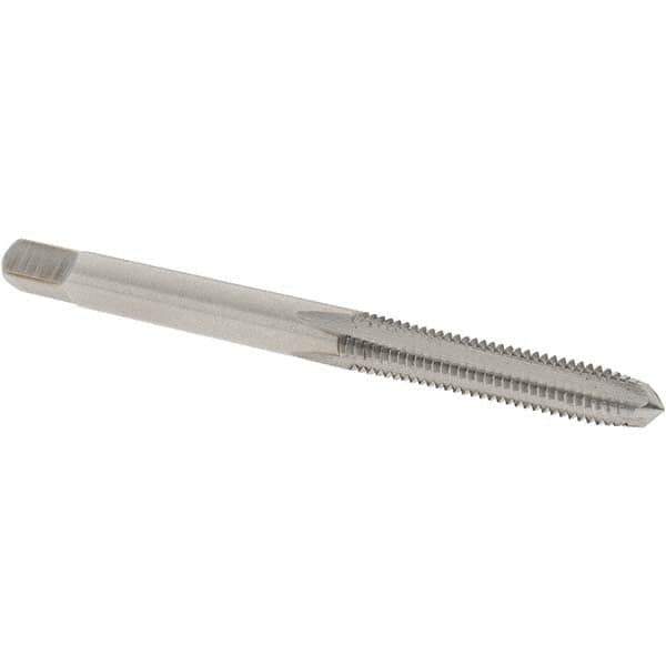 Kennametal - M4x0.70 Metric Coarse 6H 4 Flute Bright Finish High Speed Steel Straight Flute Standard Hand Tap - Plug, Right Hand Thread, 2.13" OAL, 3/4" Thread Length, D4 Limit, Oversize - Exact Industrial Supply