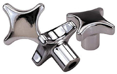 KIPP - 2.48" Head Diam, 4 Point Lobed Knob - 1/2" Hole, Stainless Steel - Industrial Tool & Supply