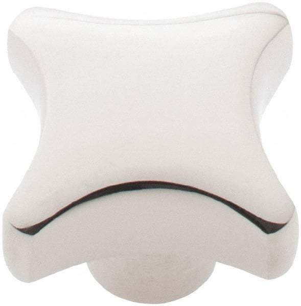 KIPP - 1-1/4" Head Diam, 4 Point Lobed Knob - 1/4" Hole, Stainless Steel - Industrial Tool & Supply