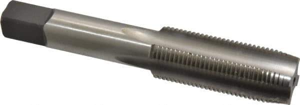 Kennametal - M18x1.50 Metric Coarse 4 Flute Bright Finish High Speed Steel Straight Flute Standard Hand Tap - Plug, Right Hand Thread, 4.03" OAL, 1.063" Thread Length, D6 Limit, Oversize - Exact Industrial Supply